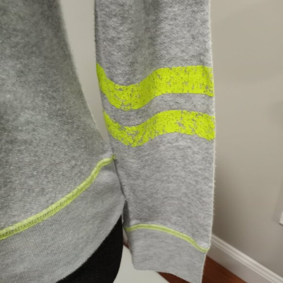 FEATHERS COTTON POLYESTER BLEND GREY & NEON 26 SWEATSHIRT WOMEN SIZE M - Picture 6 of 7
